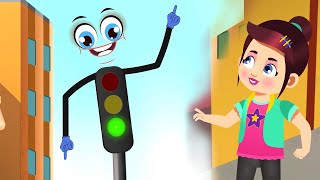 Red Light Green Light  Traffic Light Poem  Nursery Rhymes amp Kids Songs [upl. by Anner253]