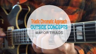 Jazz Guitar lesson Licks 2 quot Triadic Chromatic Approachquot Major triads George GARZONE CONCEPTS [upl. by Ogata]