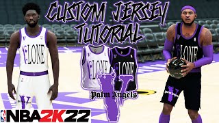 VLONE PALM ANGELS CUSTOM JERSEY TUTORIAL HYPEBEAST UNIFORM HOW TO MAKE NBA 2K22 MyTeam [upl. by Ellehcyt]