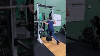 Barbell Back Rack Reverse Lunge to Stepup [upl. by Bonner]