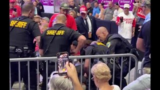 🚨 Unhinged Trump supporter LUNGES for press at Trump rally [upl. by Nadler878]