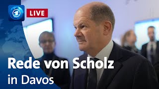 Rede von Kanzler Scholz beim Weltwirtschaftsforum in Davos [upl. by Kcirdez]