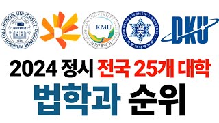 2024 법학과 순위에 대해 알아보자 [upl. by Airpac394]