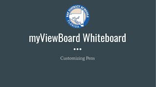 My ViewBoard Whiteboard Customizing Pens [upl. by Landbert]