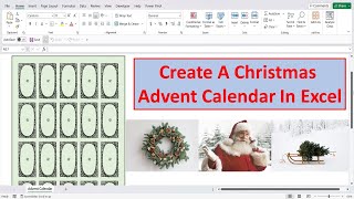 Easy To create Christmas Advent Calendar using Excel [upl. by Akimal]