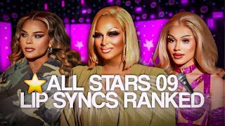 All Stars 09 LIP SYNCS RANKED from WORST to BEST ⭐️  Rupaul’s Drag Race [upl. by Ramsey904]