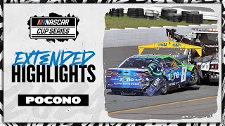 NASCAR Official Extended Highlights  NASCAR Cup Series from Pocono Raceway [upl. by Chang689]