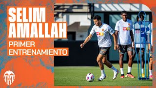 PRIMER ENTRENAMIENTO DE SELIM AMALLAH CON EL VALENCIA CF [upl. by Sari]