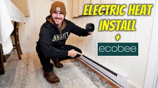 Electric Baseboard Heat Install with ecobee smart Thermostat [upl. by Kiley632]