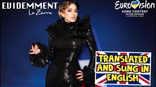 La Zarra  Evidemment translated in english COVER EUROVISION [upl. by Ateuqirne]