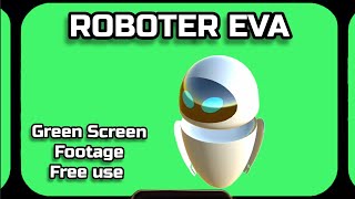 ROBOT EVA video green screen Footage animation of the GREEN SCREEN [upl. by Yoho]