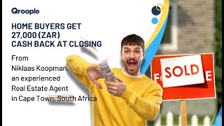 Home buyers get 27000 ZAR cash back from Niklaas Koopman in Cape Town South Africa [upl. by Noam732]