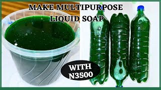 HOW TO MAKE MULTI PURPOSE LIQUID SOAP AT HOME with just N3500  15 LITERS SOAP [upl. by Anirbak]