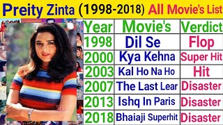 Preity Zinta All movie 🎥 List Hit And Flop Bollywood movie Preity Zinta [upl. by Branscum]