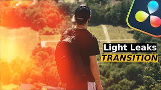 Light Leaks Transitions In DaVinci Resolve 18 Tutorial [upl. by Nigam]