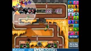 Bloons Tower Defense 4 Expansion  Sewer Track 2 Walkthrough  HARD [upl. by Ayo356]