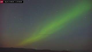 Sep 25 2024 Aurora Borealis Over Iceland in 4K Ultra HD [upl. by Cost]