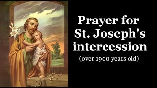 Prayer for St Josephs intercession [upl. by Nodab]