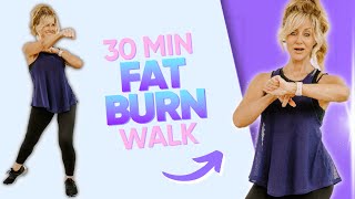 30 Min FAT BURN Walking workout  Intense Full Body Fat Burn at Home [upl. by Llenrrad]