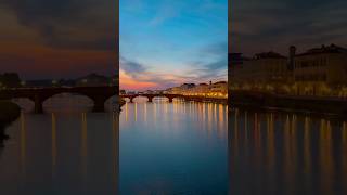 🌅Sunset on the Ponte Vecchio firenze florence italy travel europe videography pontevecchio [upl. by Silyhp]