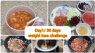 minestrone soup 🍲 day 130 days weight loss challenge [upl. by Ymmat]