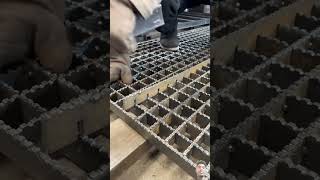 Building a Square Grid Wire Fence Satisfying Steel Fence Installation shorts welding [upl. by Maximilien802]