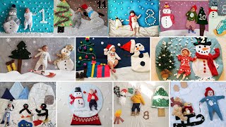 Winter Theme Baby photoshoot idea🗻❤ Snowman theme baby photoshoot Baby photography baby photoshoot [upl. by Malda]