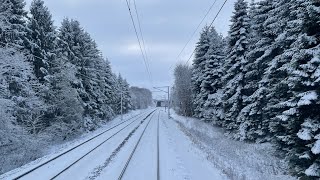 Cabview København H  Ringsted in snow [upl. by Ocirederf430]