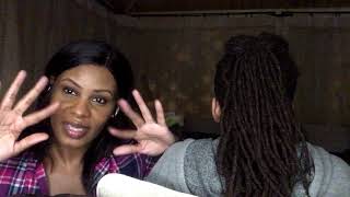 Scalp Oiling  ASMR  Locs  Hair Play [upl. by Joerg]