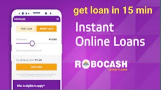 Robocash online loan application Get 25000 Rs loan with in 15 minutes [upl. by Onibas384]