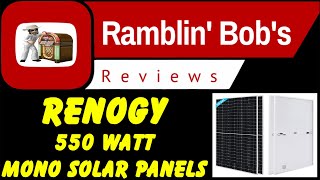 RENOGY 550 Watt Monocrystalline Solar Panels [upl. by Matthiew171]