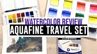 Review amp Demo  DalerRowney Watercolors Aquafine Travel Set 🎨 [upl. by Menell]