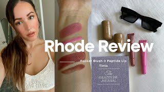 New Rhode BlushLip Tint Review II Demo and wear test [upl. by Baudin]