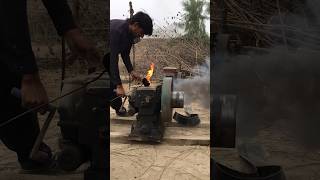 Try To Start one Diesel Engine with other Diesel Engine new Experiment dieselengine shortvideo [upl. by Woodring]