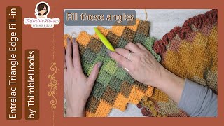 How to Crochet ENTRELAC BORDER EDGING Finish Those Triangles  Easy Tunisian Tutorial [upl. by Decato]