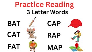 Three Letter Words I Three Letter Words for Kids I Learn to learn 3 Letter Words I Part 2 [upl. by Eilis]