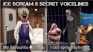 Ice Scream 8 secret all idle voicelines Rod  Evil Nun [upl. by Ottilie]