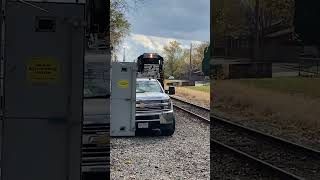 Employee makes sure that the gates are working before local proceeds [upl. by Namaj]