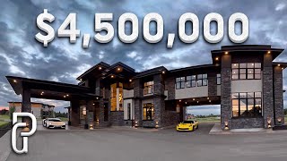 Inside a 4500000 Mega MANSION in Calgary Canada  Propertygrams house Tour [upl. by Elohcan]