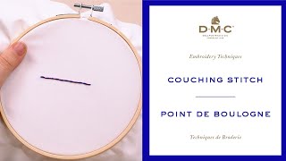 Embroidery How To Couching Stitch [upl. by Sorips809]