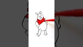 Amazing Pooh Drawing amp Coloring kidsshorts kidslearning pooh cartoons kidsfun [upl. by Angelis]