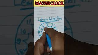 Maths Clock short shorts shortsfeed viral trending maths watch clock clocktrick watchtrick [upl. by Schofield562]