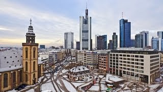 Frankfurt Germany Winter In The City Only Sights amp Sounds 1 [upl. by Baelbeer]