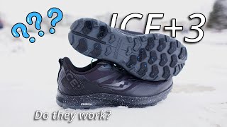 Saucony Peregrine ICE 3  Are these the best ice running shoes [upl. by Raynor406]