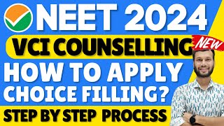 🔴VCI COUNSELLING 2024 REGISTRATION Live Demo • VCI CHOICE FILLING PROCESS 2024 •NEET VETERINARY 2024 [upl. by Auof]