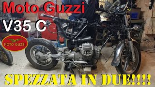 spezzo in due la Moto Guzzi V35 C [upl. by Anelahs]