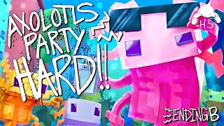 MINECRAFT AXOLOTL RAP  quotAxolotls Party Hardquot  Animated Music Video VERSION B [upl. by Solorac]