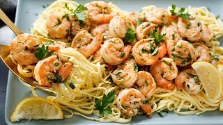 BEST Shrimp Scampi Recipe LIVE 20 minutes from Start to Finish [upl. by Lynus]