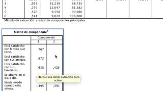 Análisis factorial en SPSS 2 interpretación [upl. by Illah]