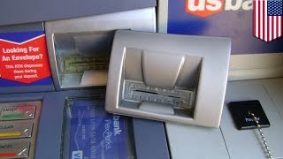 ATM skimming How to spot an ATM skimmer  TomoNews [upl. by Takken]